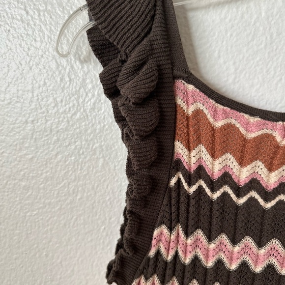 Multicolor Zigzag Knit Sleeveless Small Maxi Dress BNWT - Picture 5 of 9